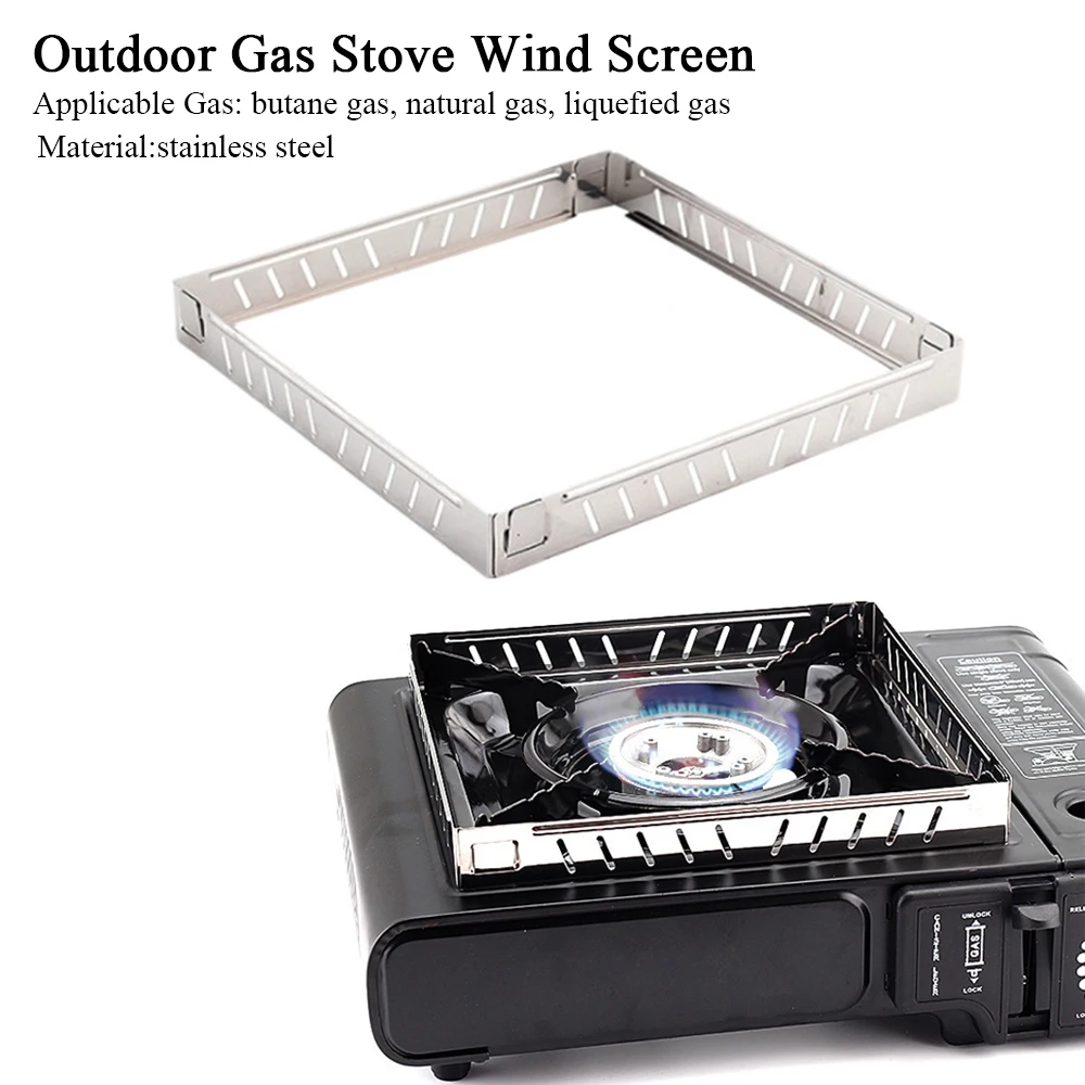 Camping Cooking Windscreen - 야외 가스 스토브 바람막이 스테인리스 접이식