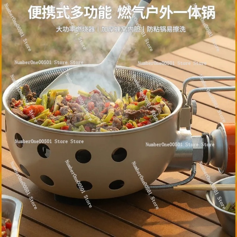 Camping Cooking All In One - 휴대용 야외 조리 냄비 올인원 캠핑