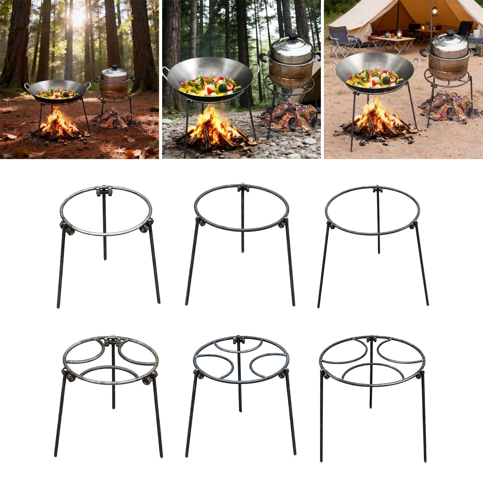 Camping Cooking Tripod - 캠프파이어 삼각대, 다목적 웍스 홀더, 오픈