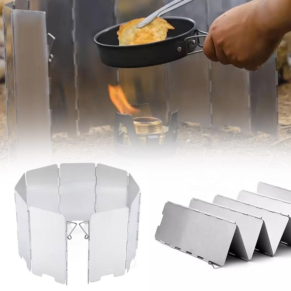 Camping Cooking Tripod - 야외 접이식 바람막이 캠핑 스토브 바람막이