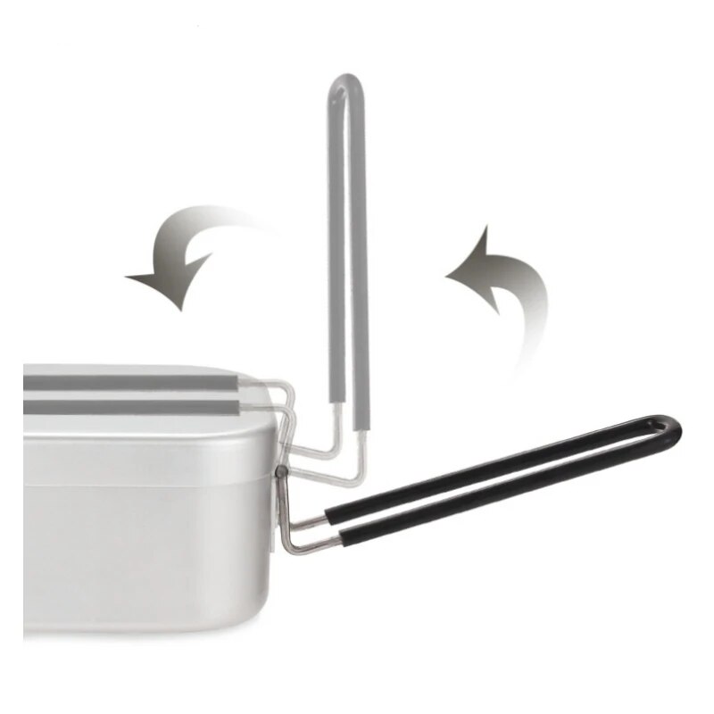Camping Cooking Bowl - 800/1400ML 알루미늄 도시락 상자 여행 캠핑