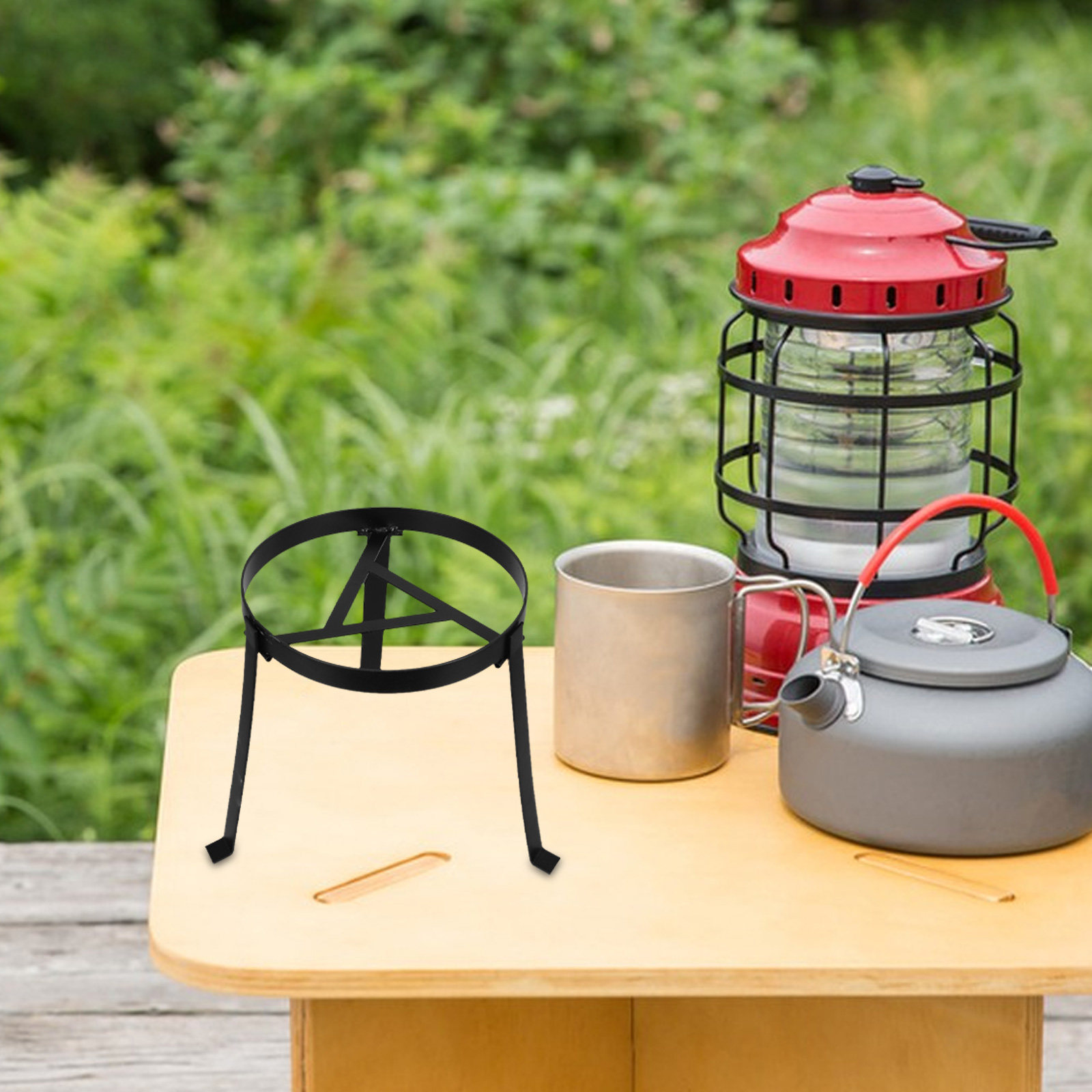 Camping Cooking Over Fire - 캠프파이어 조리대 휴대용 접이식 캠프파이어 삼각대