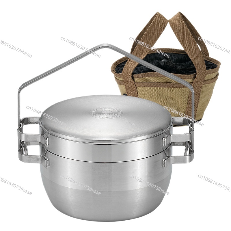 Camping Hanging Cooking Pot - DO-25 두꺼운 스테인리스 스틸 야외용 행잉
