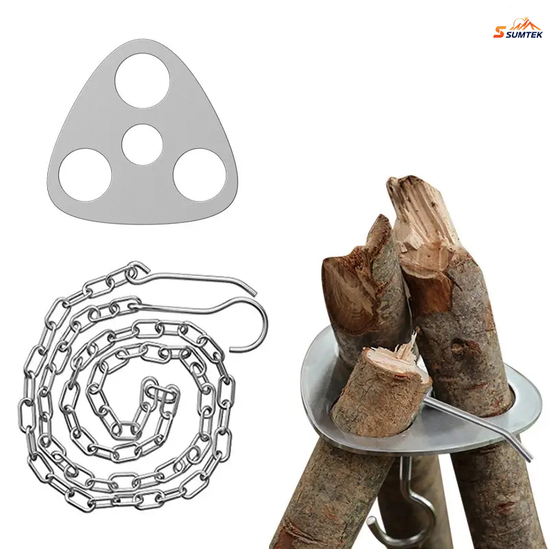 Camping Cooking Tripod - 스테인레스 스틸 휴대용 캠핑 삼각대 걸이
