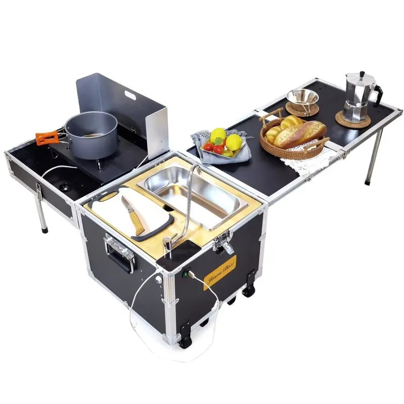 Camping Cooking All In One - 접이식 야외 캠핑 조리대 휴대용 이동식