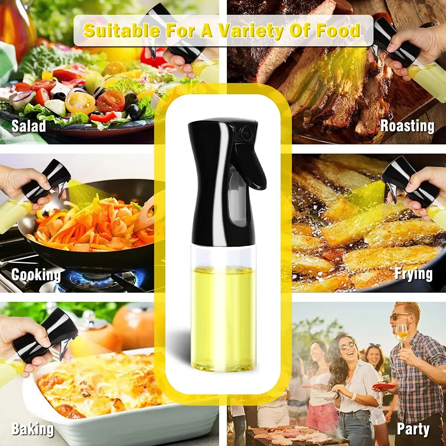 Camping Cooking Oil Container - 500ml 플라스틱 오일 스프레이 병 주방