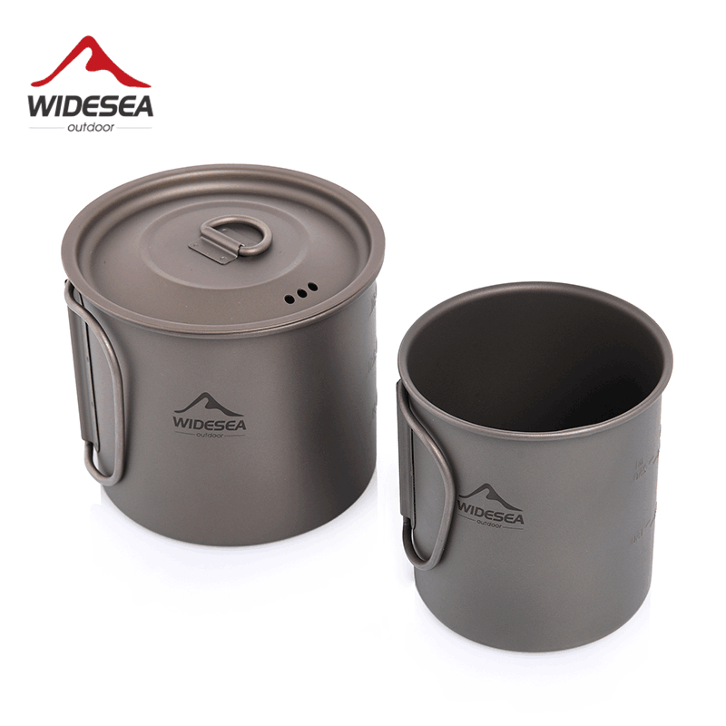 Quechua Camping Cooking Set - Widesea 캠핑 머그잔 티타늄 컵 관광