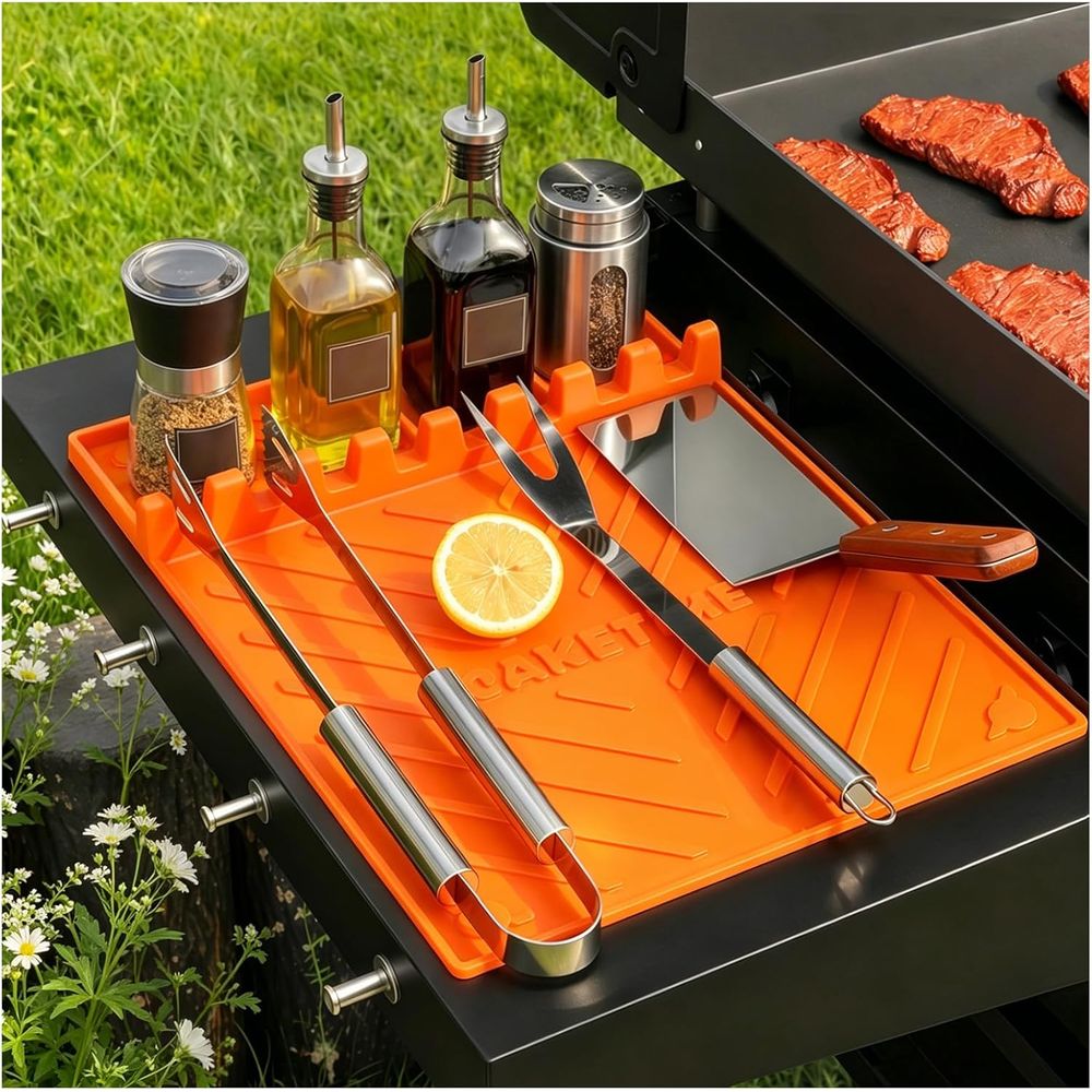 Camping Cooking Bbq - 실리콘 그릴 매트 또는 그리들 액세서리,