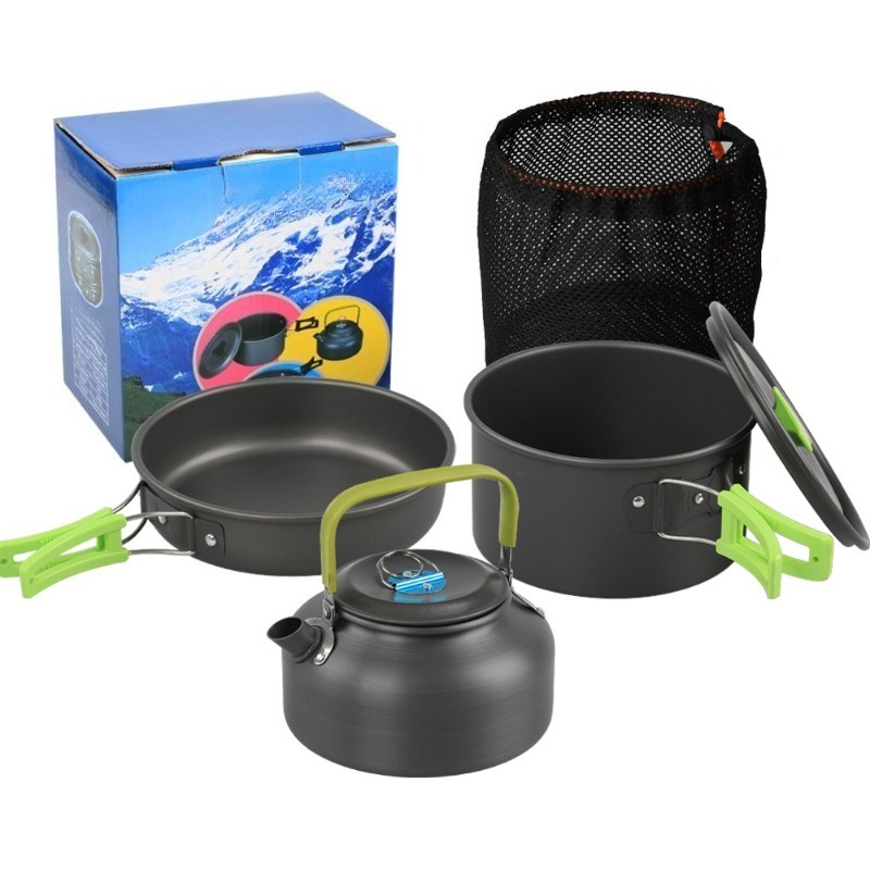 Camping Cooking Set With Kettle - 야외 캠핑 조리기구 세트 DS-308 2~3인