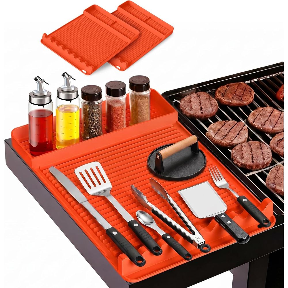 Camping Cooking Bbq - 내열 실리콘 그릴 매트 - 16x11.5''
