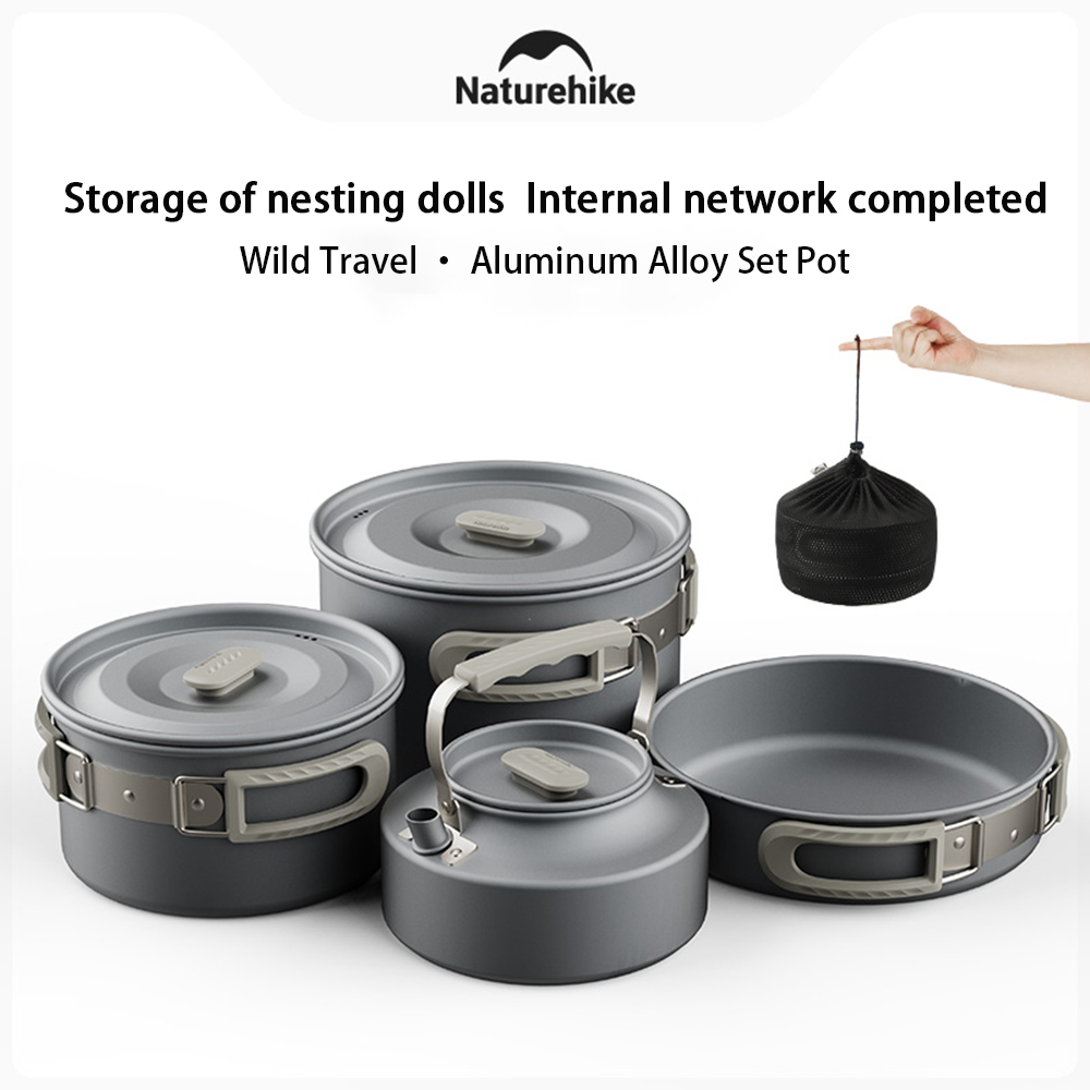Camping Hanging Cooking Pot - 네이처하이크 야외 냄비 세트, 캠핑 요리