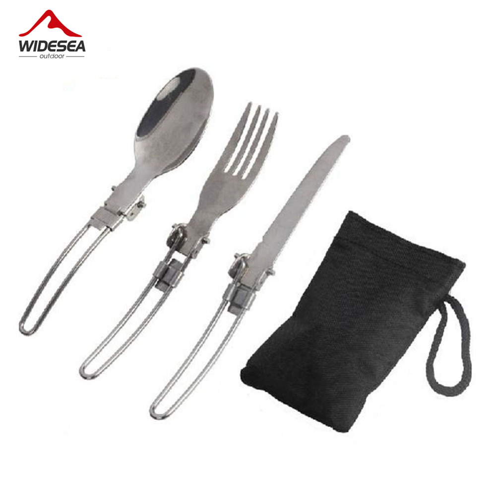 Camping Cooking Set Stainless Steel - 3 개 1 세트 휴대용 야외