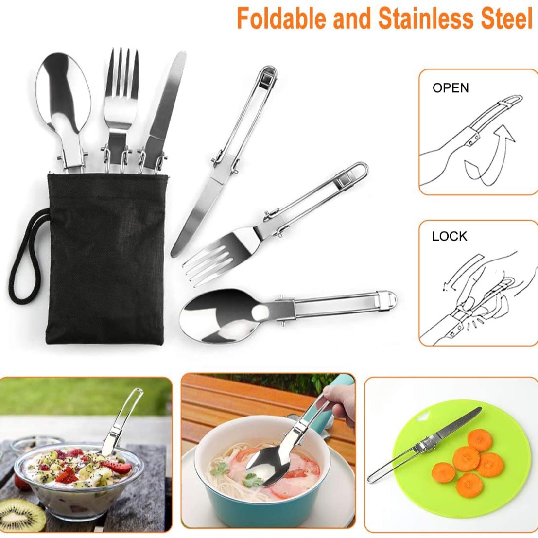 야외 캠핑 조리 세트(주전자 포함), 304 스테인리스 - Camping Cooking Set With Kettle 리뷰 및 가격