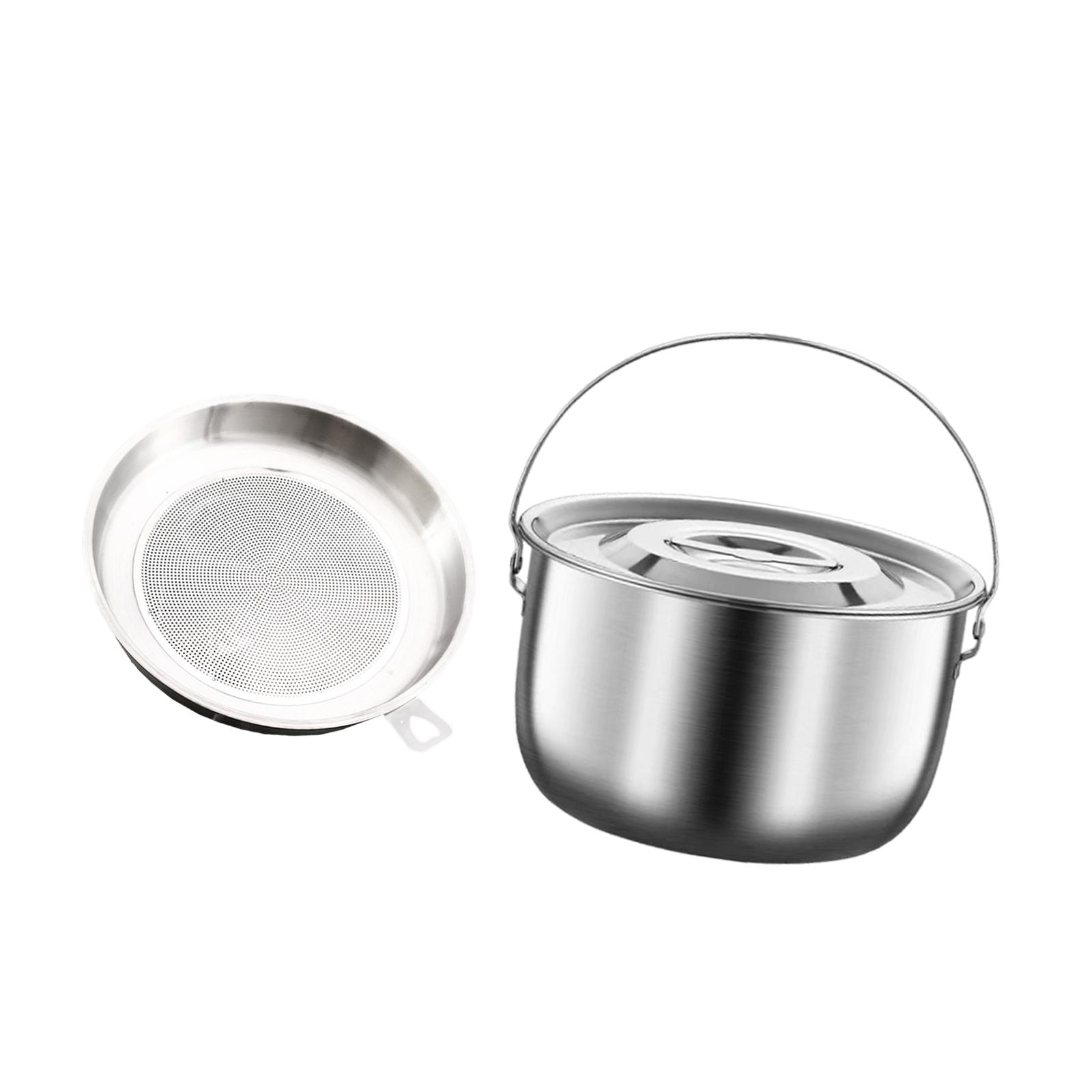 오일 저장 용기 손잡이가 있는 캠핑 냄비 뚜껑과 여과기 - Camping Cooking Oil Container 리뷰 및 가격