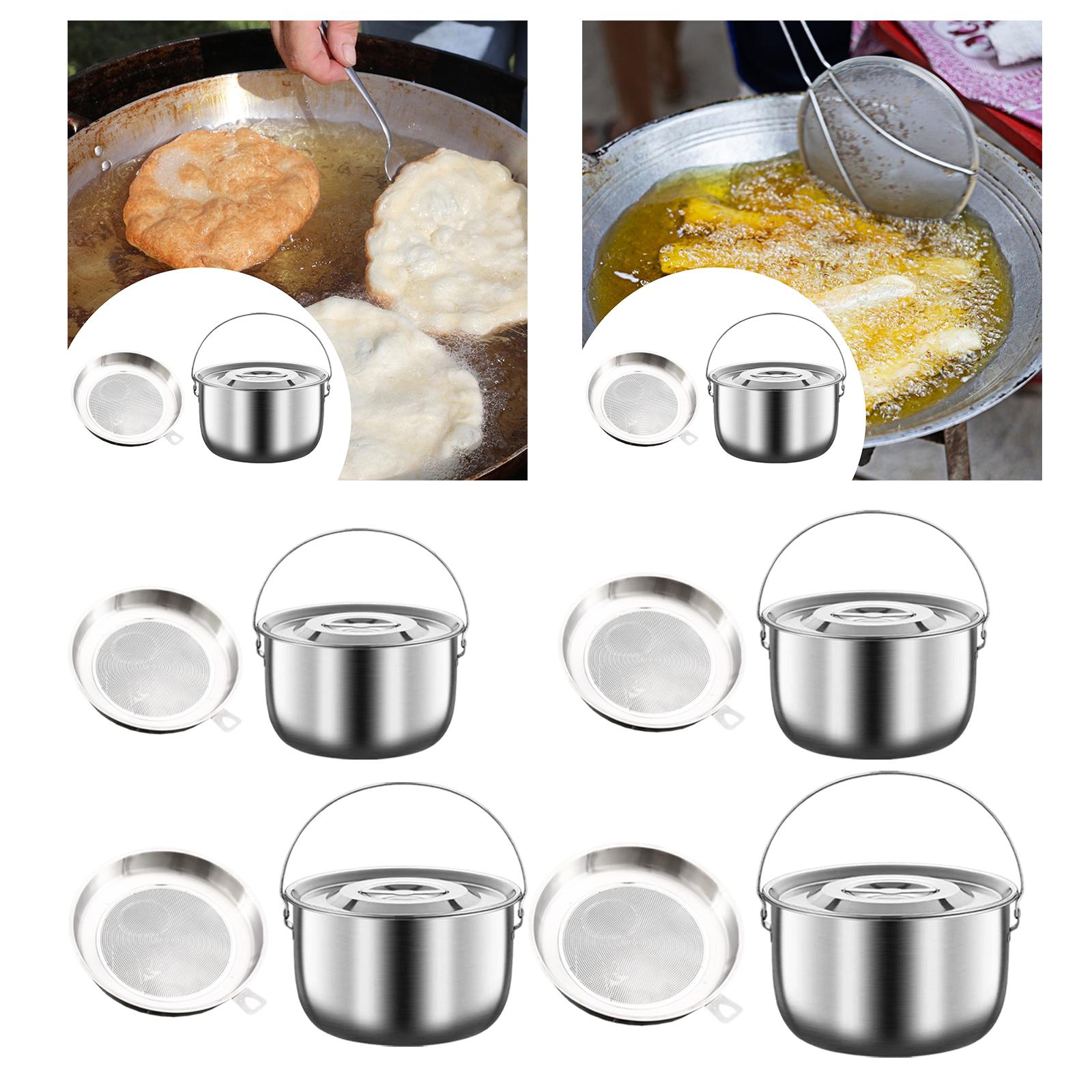 오일 저장 용기 손잡이가 있는 캠핑 냄비 뚜껑과 여과기 - Camping Cooking Oil Container 리뷰 및 가격