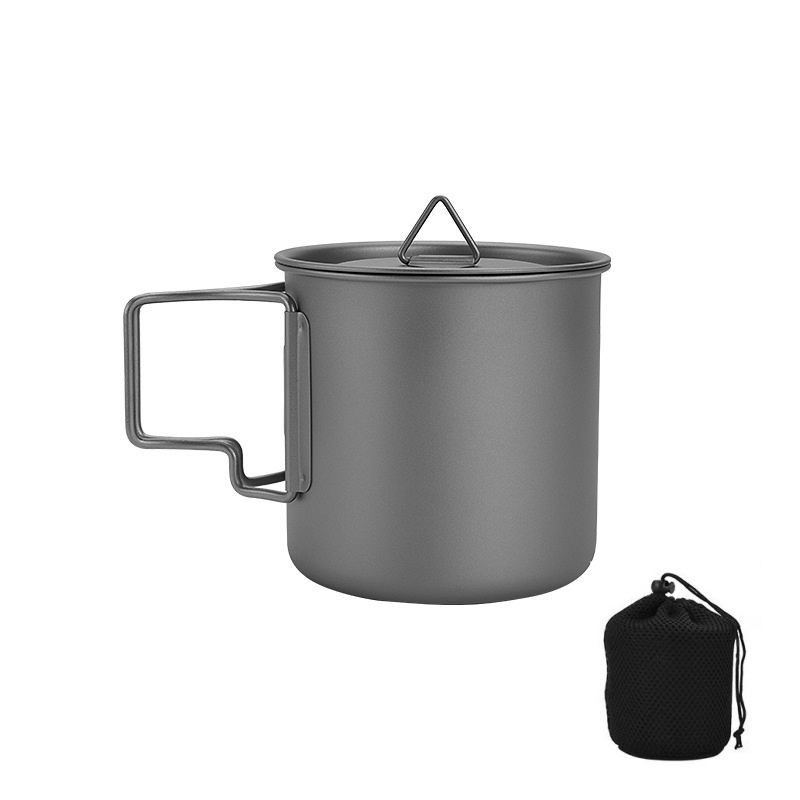 접이식 손잡이가 있는 티타늄 캠핑 머그컵, 가볍고 휴대 - Camping Cooking Set Stainless Steel 리뷰 및 가격