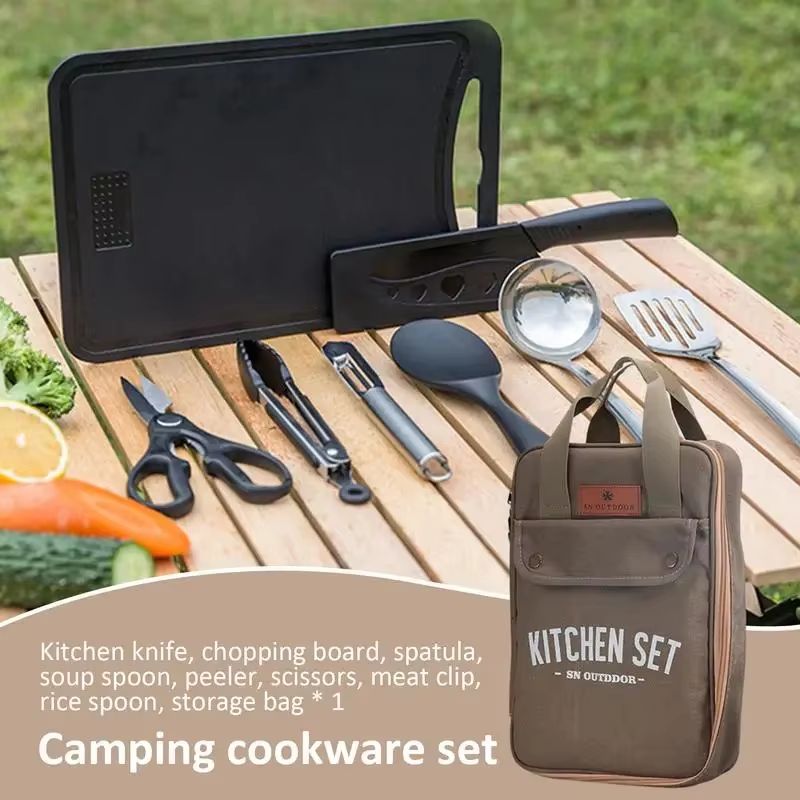 8pcs 캠핑 주방 조리기구 세트 휴대용 가방 야외 여 - Camping Cooking All In One 리뷰 및 가격