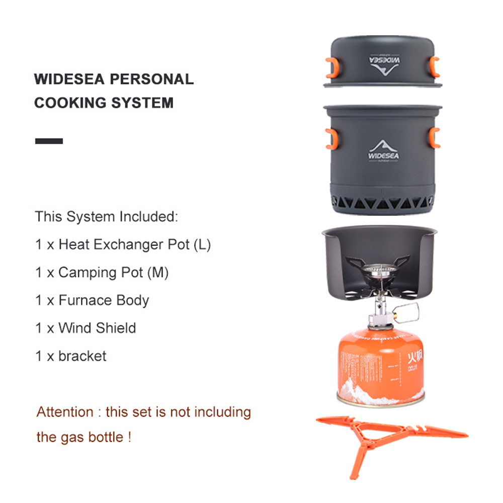 와이드시 휴대용 캠핑 스토브 세트 알루미늄 1.3L 냄 - Camping Cooking All In One 리뷰 및 가격