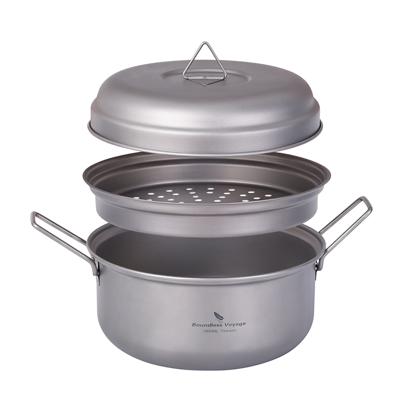 바운드리스 보이저 티타늄 스티머 스톡팟 휴대용 야외 캠 - Camping Hanging Cooking Pot 리뷰 및 가격