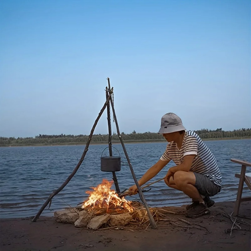 야외 바베큐 삼각대 휴대용 분리형 걸이식 랙 스테인리스 - Camping Hanging Cooking Pot 리뷰 및 가격