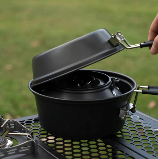 경량 알루미늄 합금 캠핑 조리기구 세트 3종 냄비 프라 - Camping Cooking Set With Kettle 리뷰 및 가격