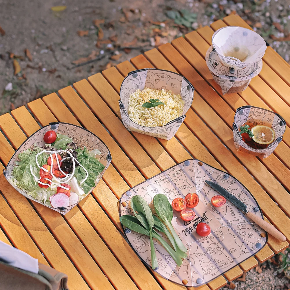 PP 접이식 식기류 휴대용 캠프 플랫웨어 세트 그릇/컵 - Camping Cooking Bowl 리뷰 및 가격