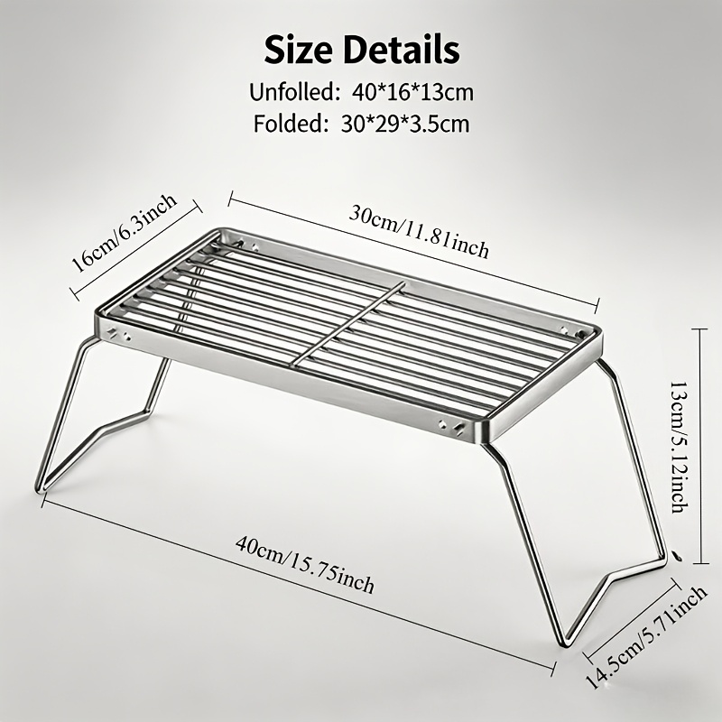 휴대용 접이식 스테인리스 캠프파이어 스탠드 – 하이킹, - Camping Cooking Gear 리뷰 및 가격