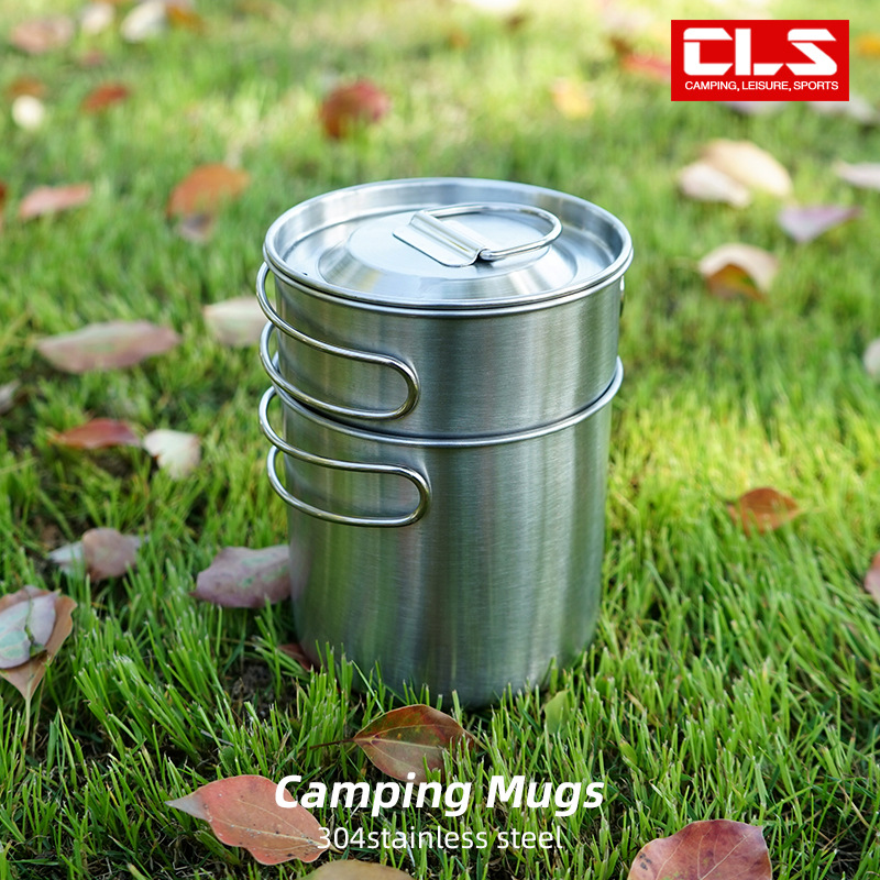 2 개/대 캠핑 주전자 스테인레스 스틸 요리 주전자 캠 - Camping Cooking Set With Kettle 리뷰 및 가격