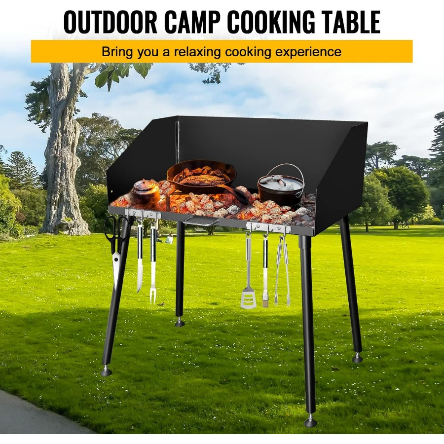 30 x 16 인치 탄소강 더치 오븐 캠프 요리 테이블 - Camping Cooking Windscreen 리뷰 및 가격