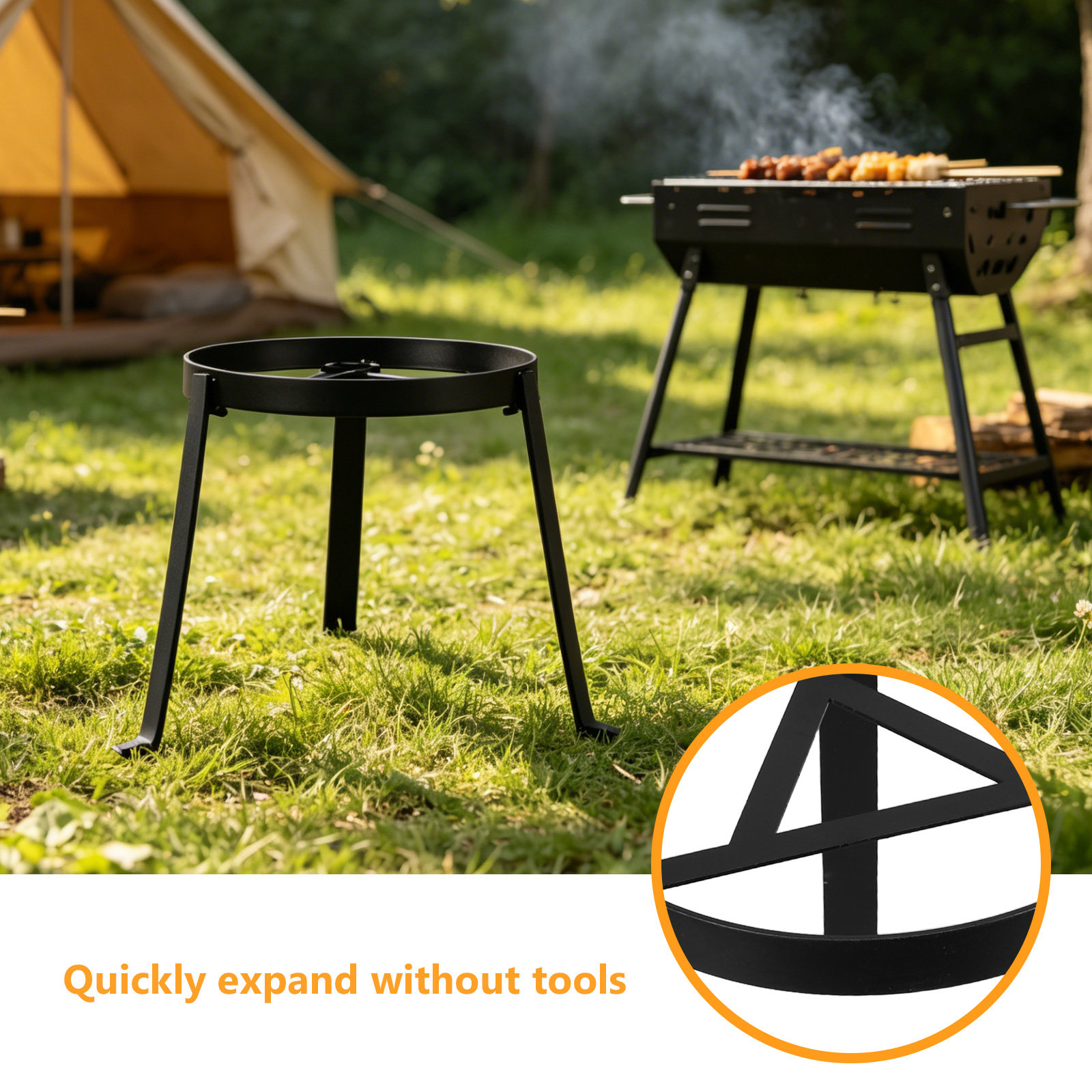 캠프파이어 조리대 휴대용 접이식 캠프파이어 삼각대 그릴 - Camping Cooking Over Fire 리뷰 및 가격