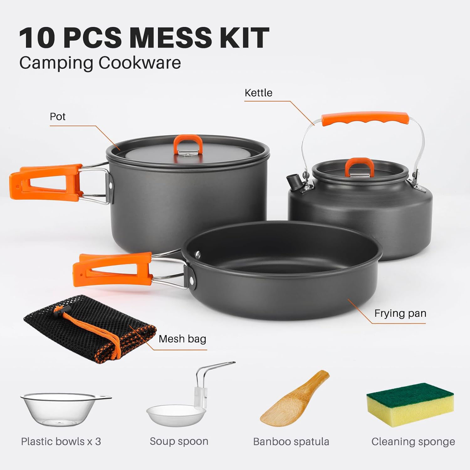 캠핑용 조리기구 캠핑용 냄비 및 프라이팬 세트(주전자, - Camping Cooking Set With Kettle 리뷰 및 가격