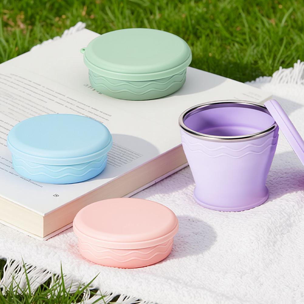 뚜껑이 있는 접이식 실리콘 컵 휴대용 여행 머그컵 접을 - Camping Cooking Pot 리뷰 및 가격