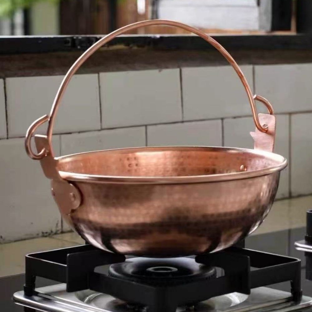 빈티지 구리 걸이형 냄비, 야외 캠핑용 두꺼운 냄비 요 - Camping Cooking Pot 리뷰 및 가격