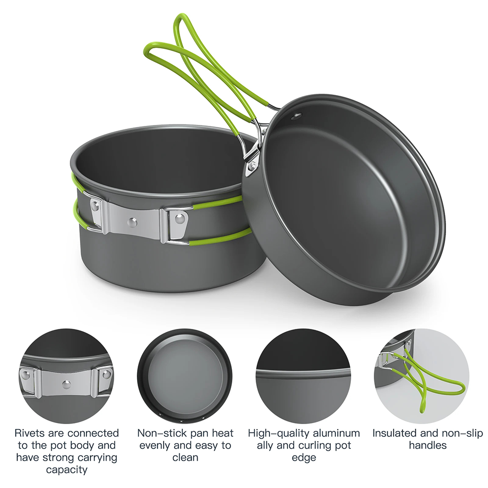 야외용 조리기구 세트 2~3인용 4종 하드 알루미늄 합 - Quechua Camping Cooking Set 리뷰 및 가격