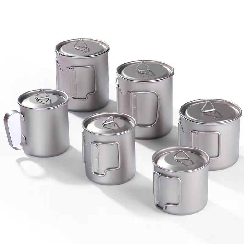 경량 야외 티타늄 냄비 300ml 450ml 750ml - Camping Cooking Utensils Kit 리뷰 및 가격