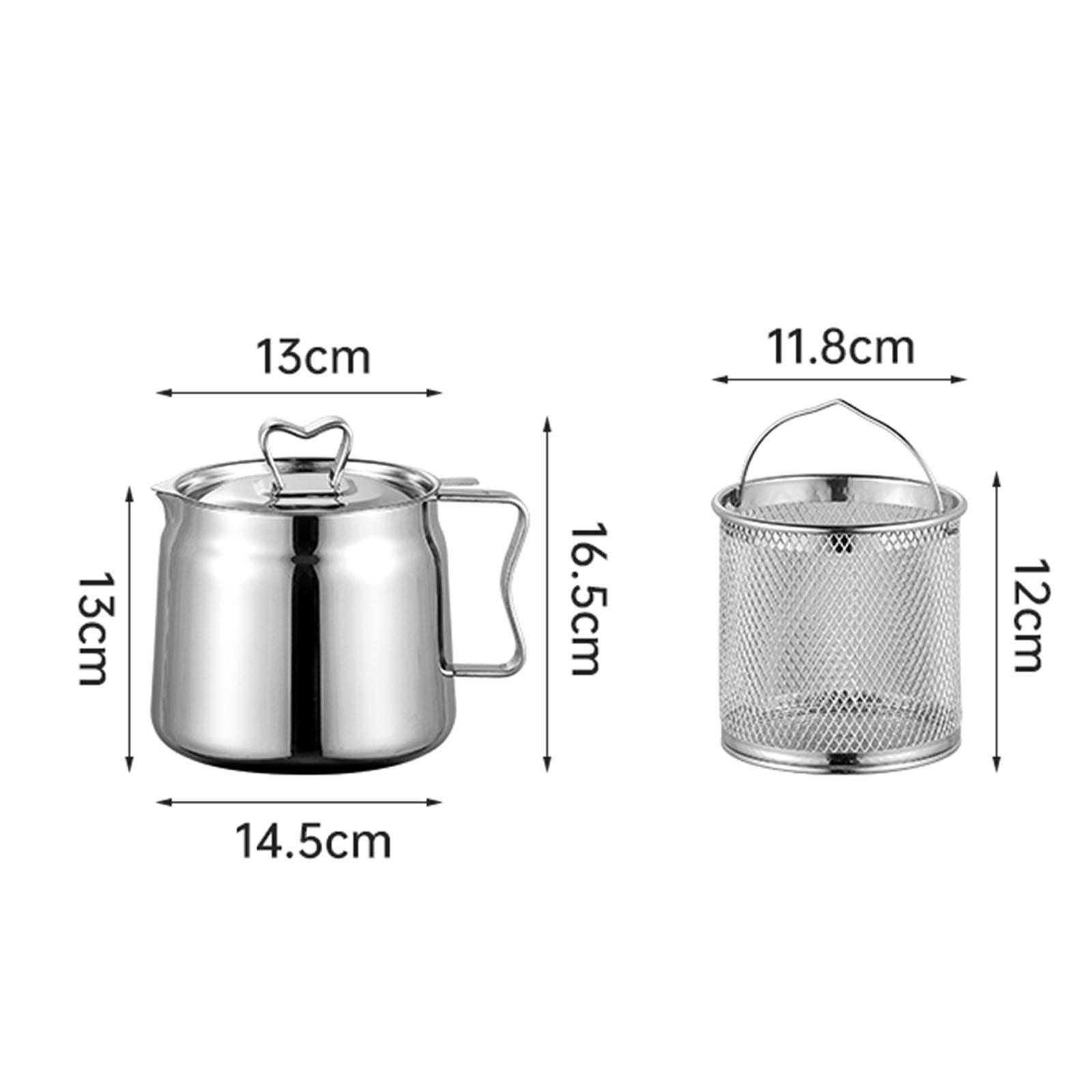 딥 프라이어 세트 스테인리스 오일 필터 냄비 오일 프라 - Camping Cooking Oil Container 리뷰 및 가격