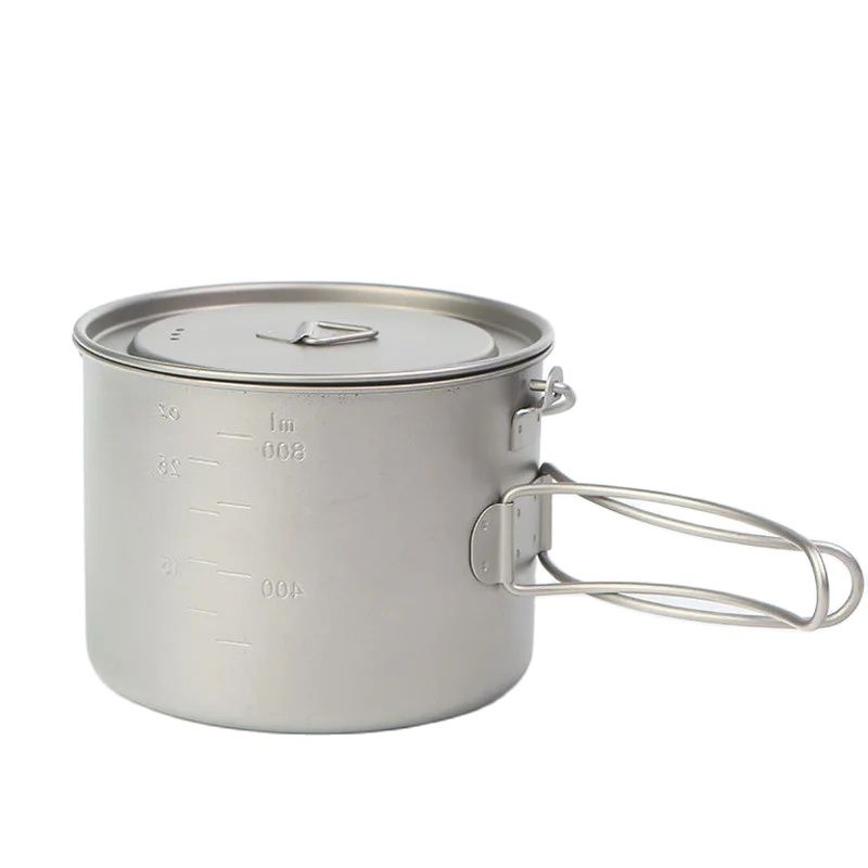 야외 피크닉 티타늄 요리 냄비, 걸이식 손잡이, 휴대용 - Camping Hanging Cooking Pot 리뷰 및 가격
