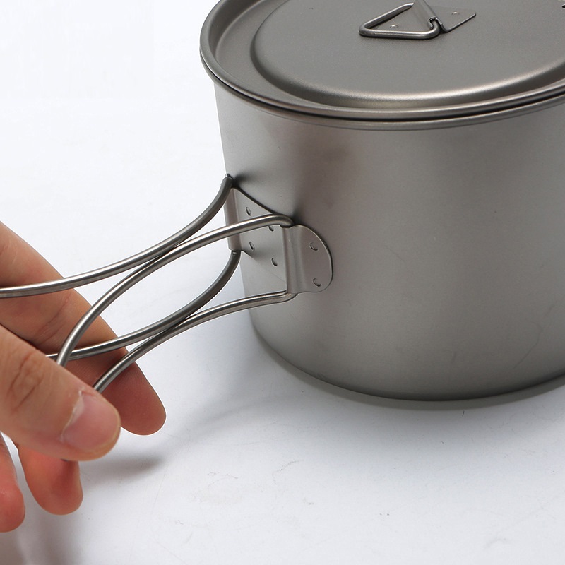 야외 피크닉 티타늄 요리 냄비, 걸이식 손잡이, 휴대용 - Camping Hanging Cooking Pot 리뷰 및 가격