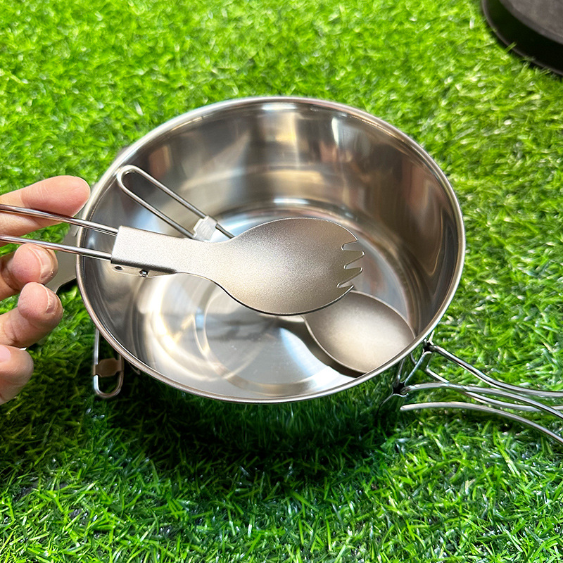 순수 티타늄 접이식 스푼 및 포크 세트, 야외 캠핑 식 - Camping Cooking Knife Set 리뷰 및 가격