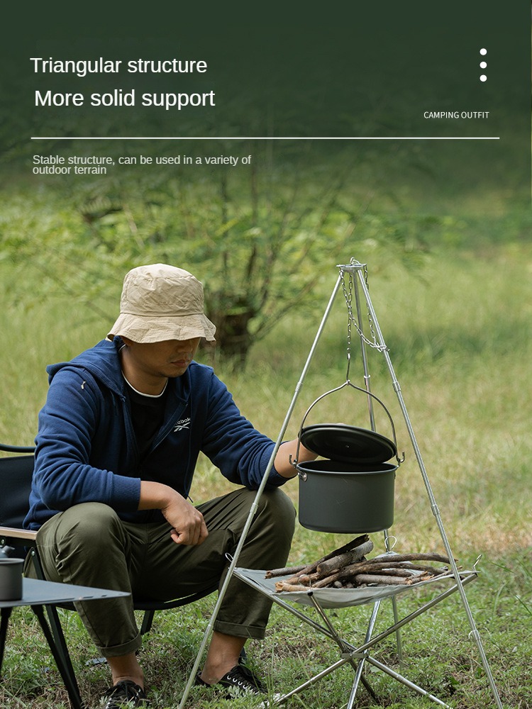 캠핑 모닥불 삼각대, 휴대용 삼각 지지대, 캠핑 모닥불 - Camping Hanging Cooking Pot 리뷰 및 가격
