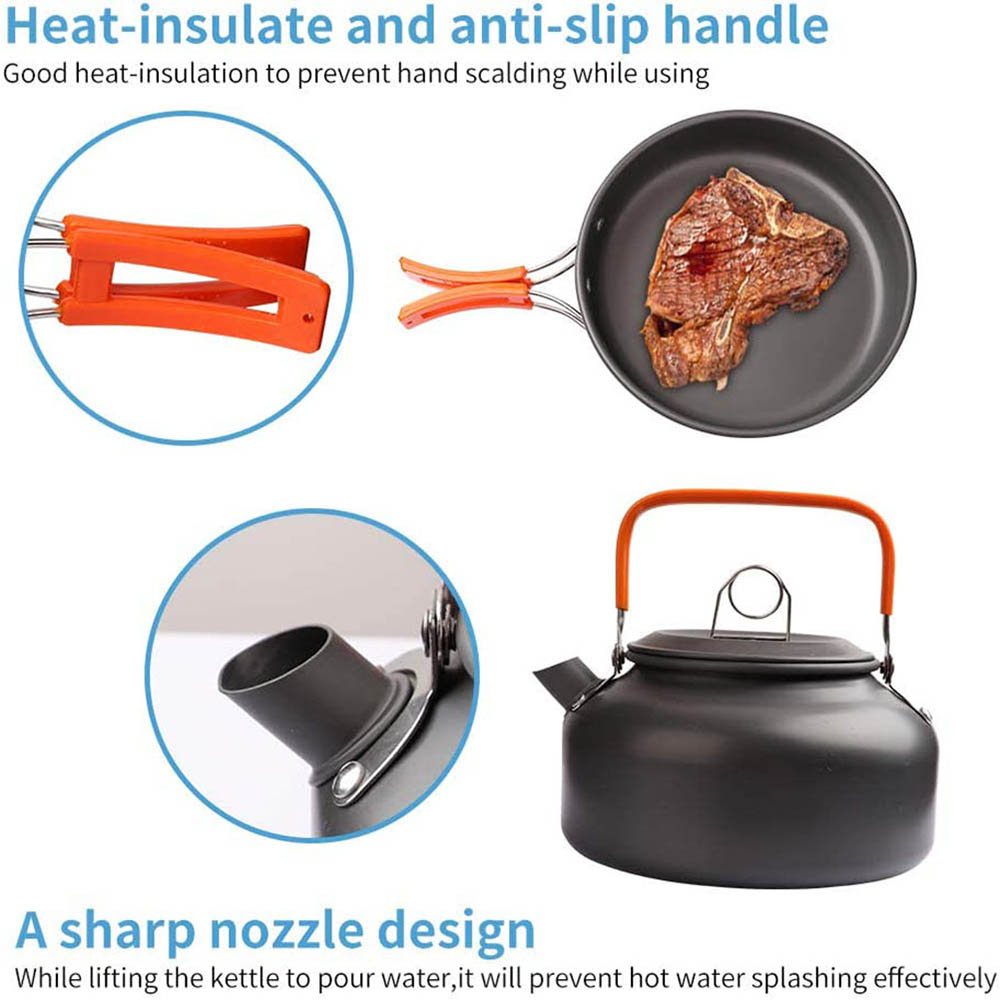 1pcs/1set 캠핑 조리기구 키트 야외 요리 세트  - Camping Cooking Set Stainless Steel 리뷰 및 가격