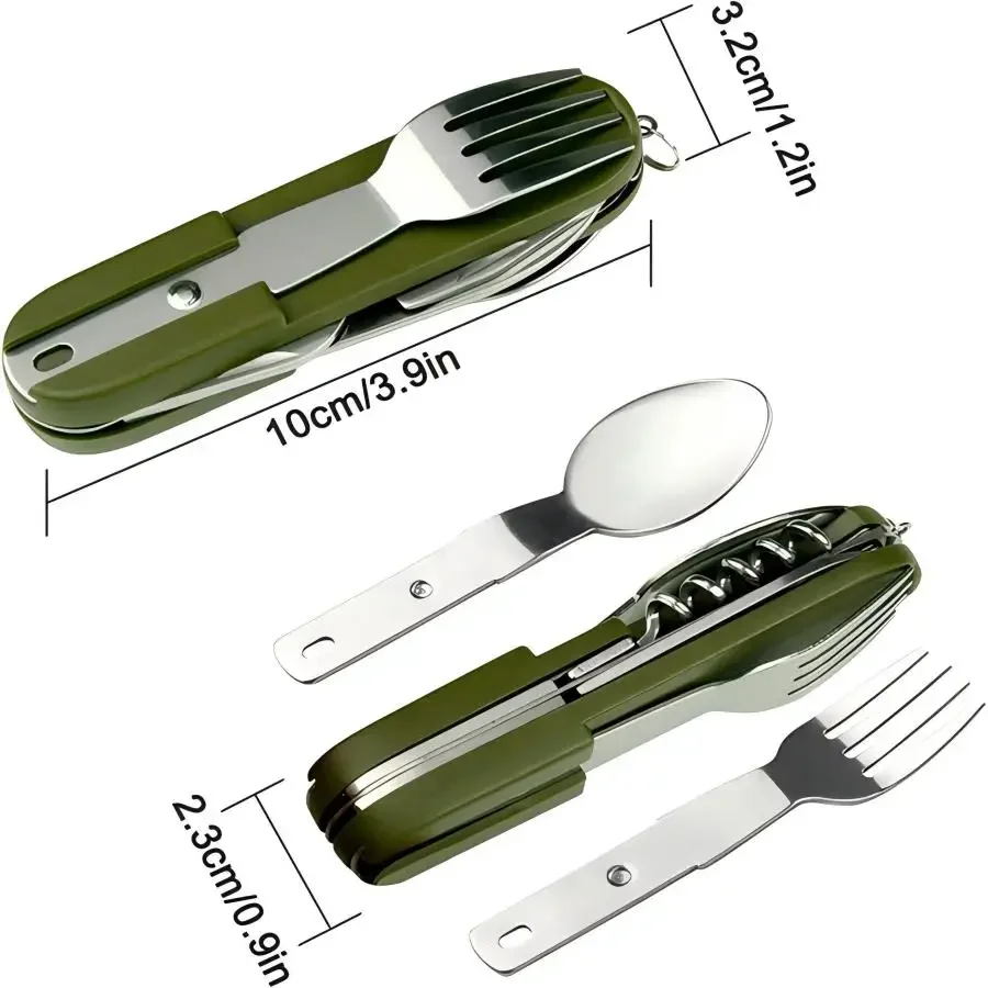 캠핑용품 5-in-1 스테인리스 스틸 여행 세트, 다기 - Camping Cooking Set Stainless Steel 리뷰 및 가격