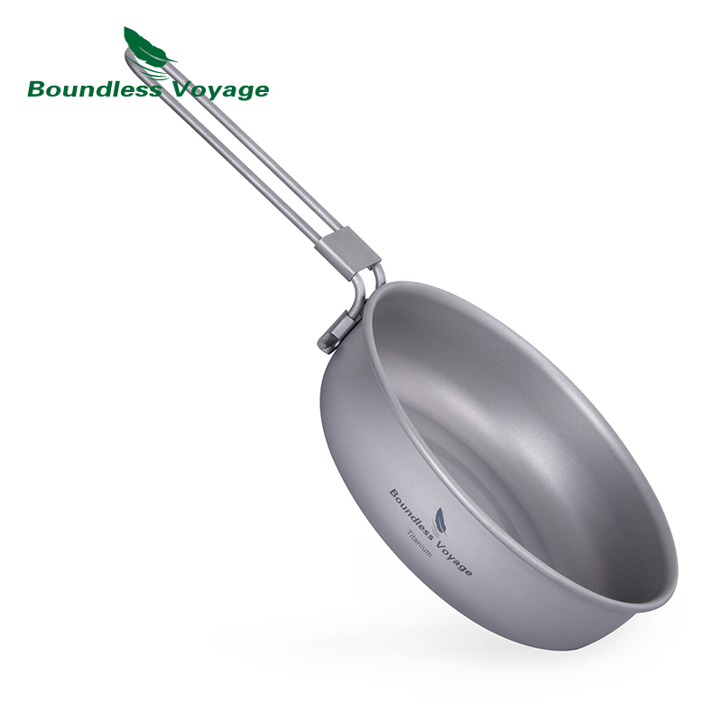 무한 항해 접이식 손잡이가있는 초경량 티타늄 프라이팬  - Camping Cooking Pot 리뷰 및 가격