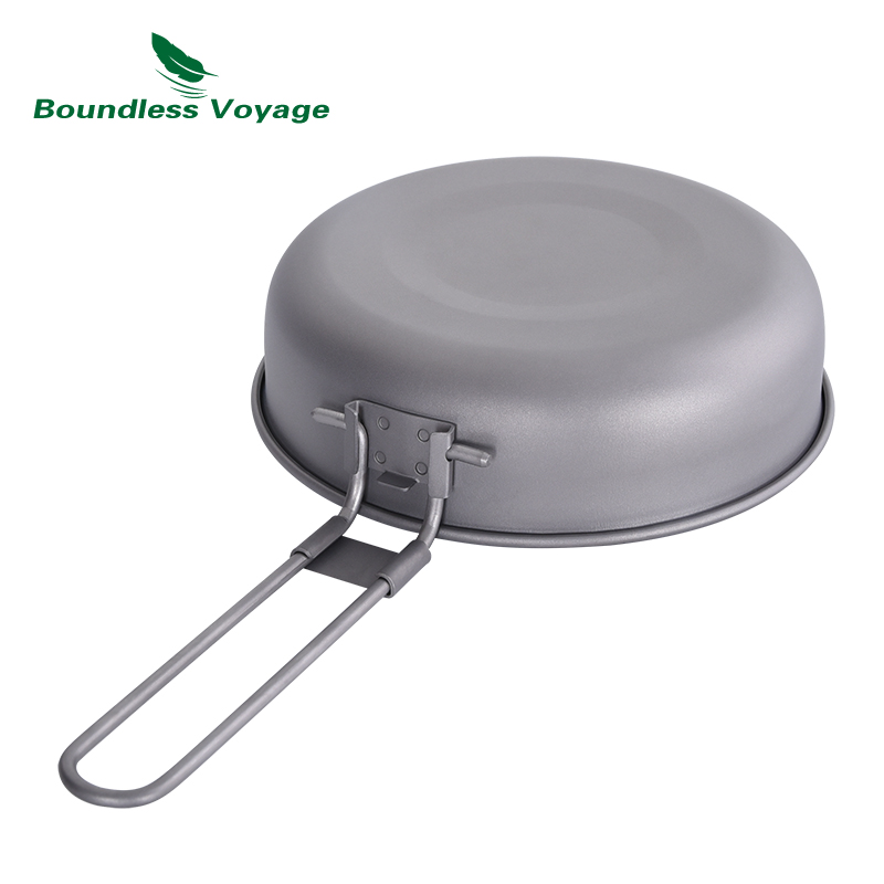 무한 항해 접이식 손잡이가있는 초경량 티타늄 프라이팬  - Camping Cooking Pot 리뷰 및 가격