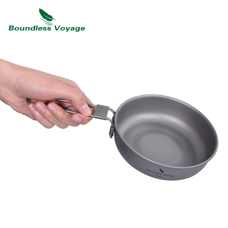 무한 항해 접이식 손잡이가있는 초경량 티타늄 프라이팬  - Camping Cooking Pot 리뷰 및 가격