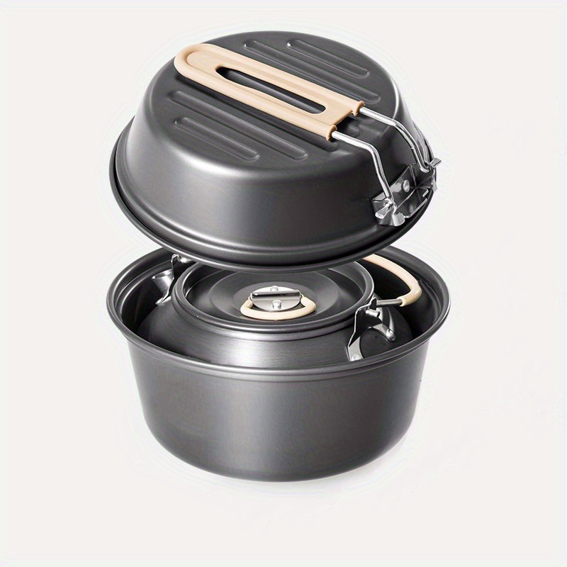 야외용 티팟 세트 캠핑용 프라이팬 일체형 냄비 특수 만 - Camping Cooking Set With Kettle 리뷰 및 가격