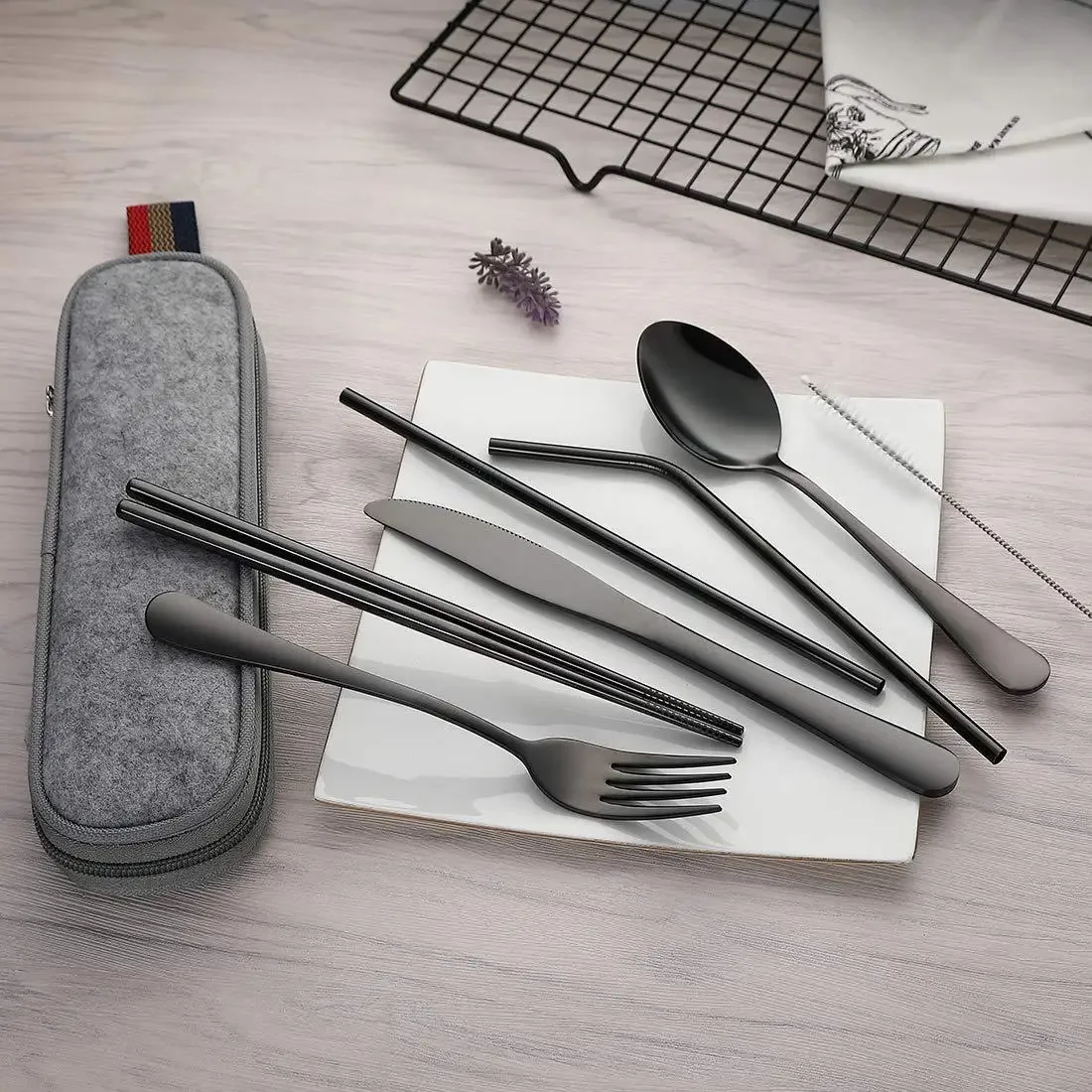 8 개/대 식기 재사용 가능한 여행 칼 세트 캠프 용품 - Camping Cooking Knife Set 리뷰 및 가격