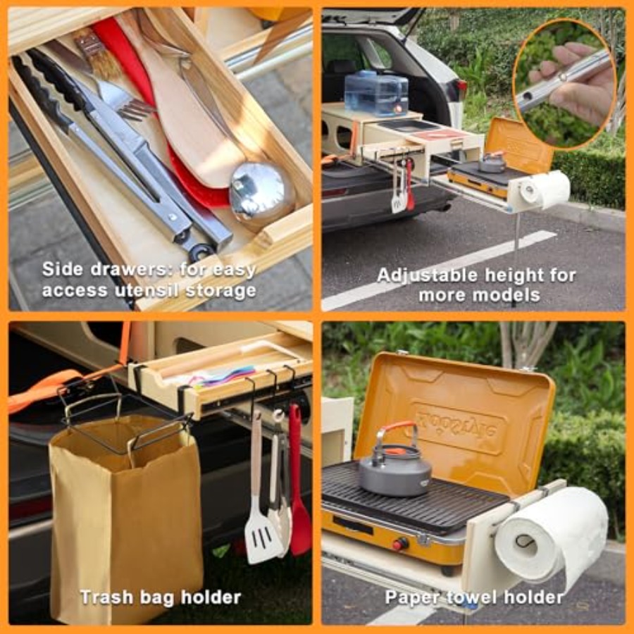 오버랜드 키친 슬라이드 아웃 시스템, 싱크대, 도마,  - Camping Cooking All In One 리뷰 및 가격