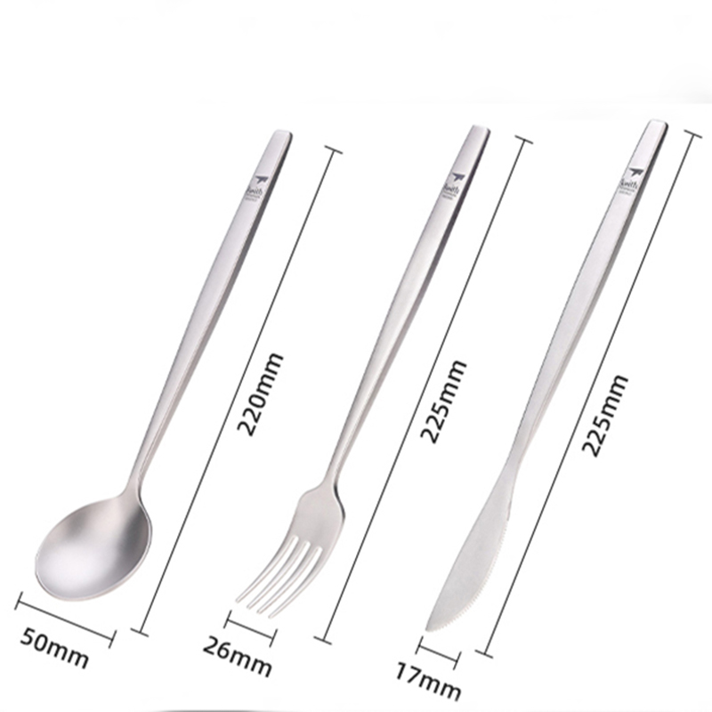 Keith 티타늄 휴대용 스푼 포크 나이프 스테이크 서 - Camping Cooking Utensils Kit 리뷰 및 가격