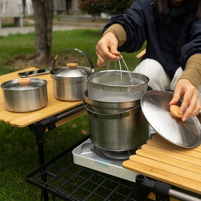 2026 새로운 야외 스테인레스 스틸 냄비 세트 캠핑  - Camping Cooking Set Stainless Steel 리뷰 및 가격